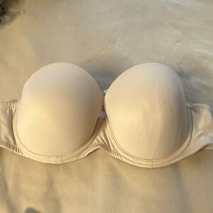PINK Victoria's Secret Push Up Underwire Bra Beige Pink Padded Adjustable